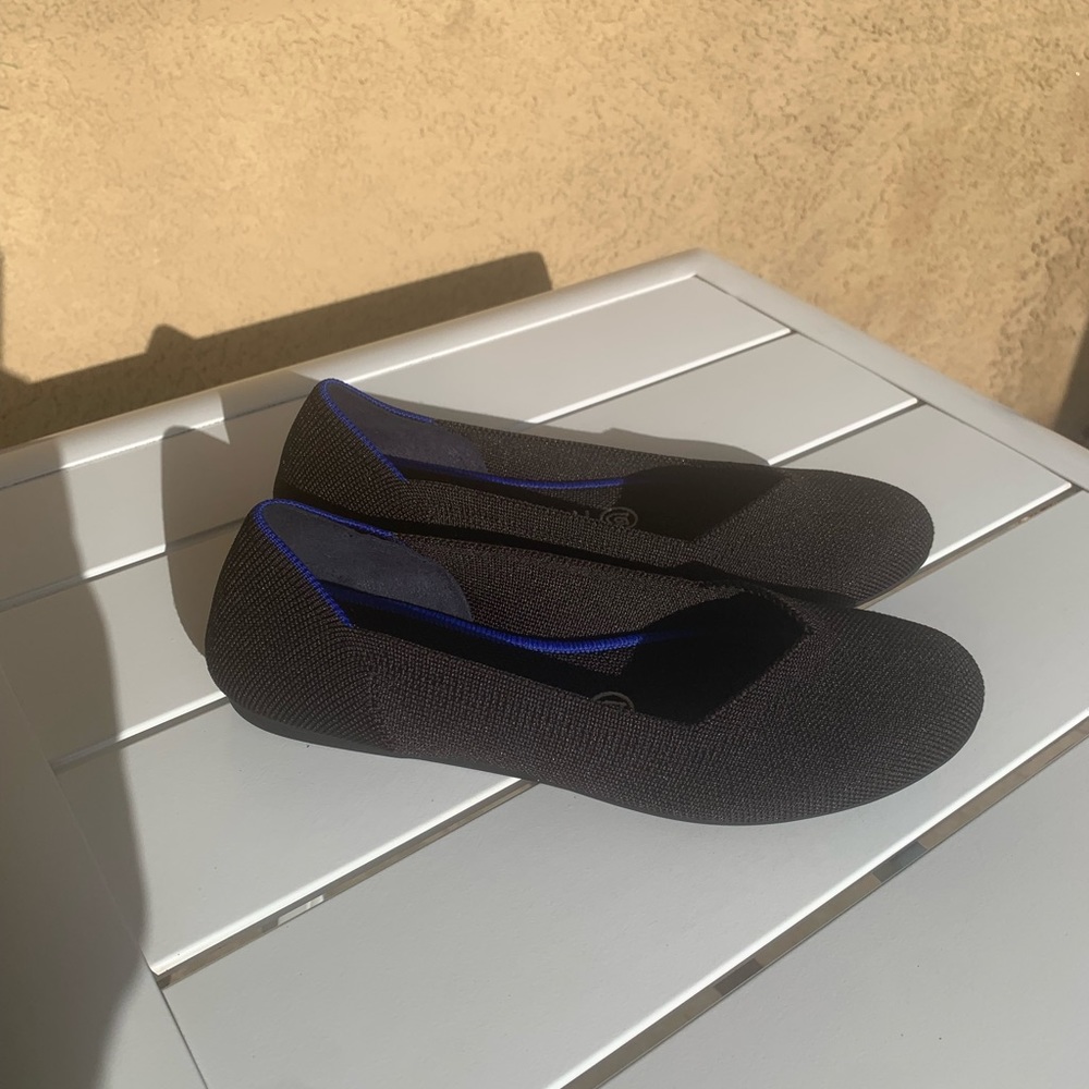 Rothy’s black round toe flats size 6.5